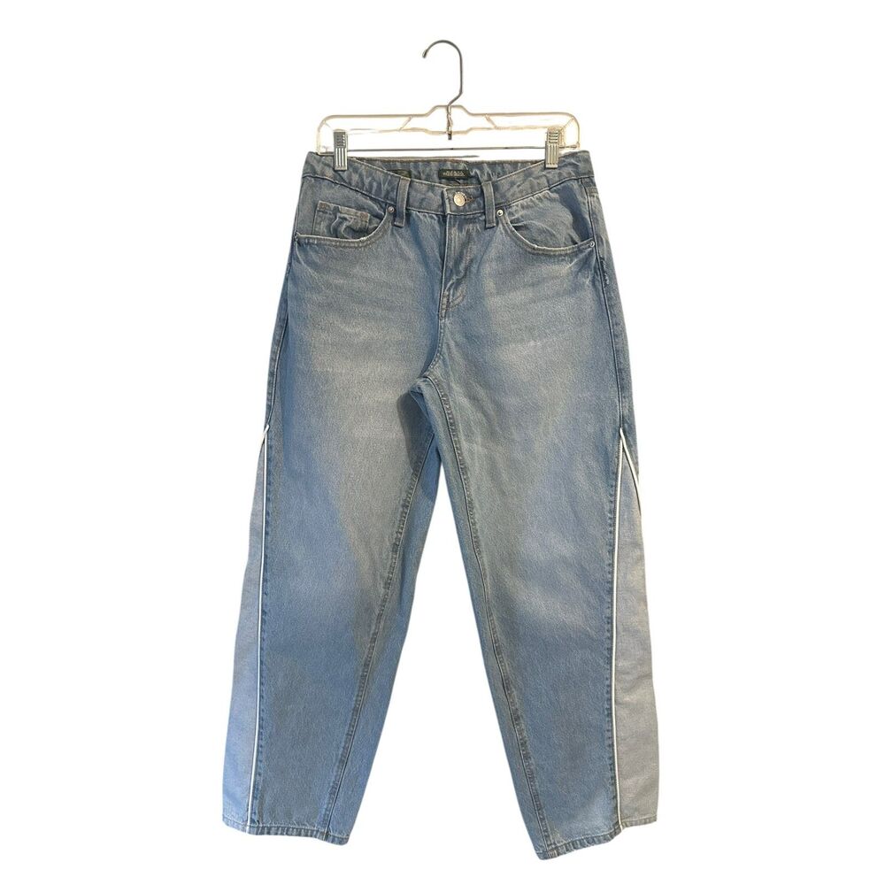 Wild Fable Light Wash Straight Leg Jeans Women’s Side Stripe Denim